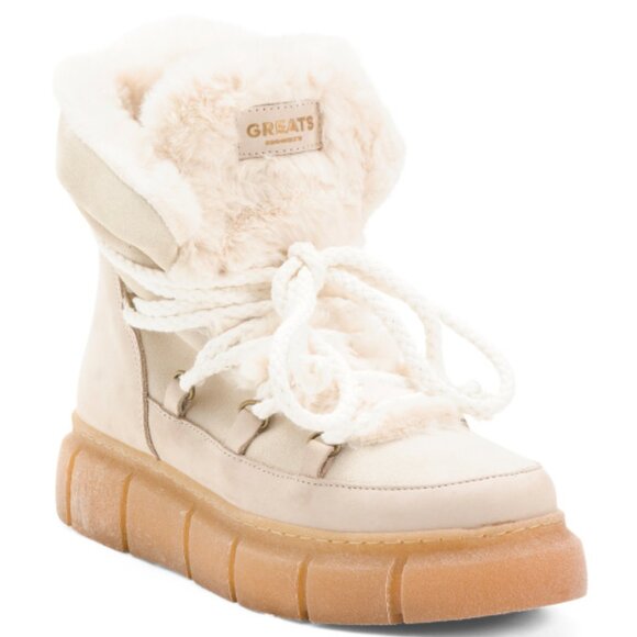 NEW GREATS Made In Portugal Suede Madison Boots in sand 1225 5t3 - Picture 5 of 8